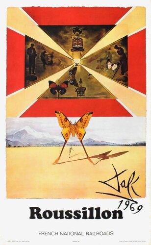 SNCF - French National Railroads - Roussillon (small) di Salvador Dalí, Stampa in vendita su Singulart