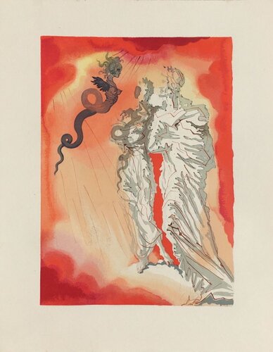 Divine Comédie Enfer 21 - Le Diable noir par Salvador Dalí, Édition en vente sur Singulart