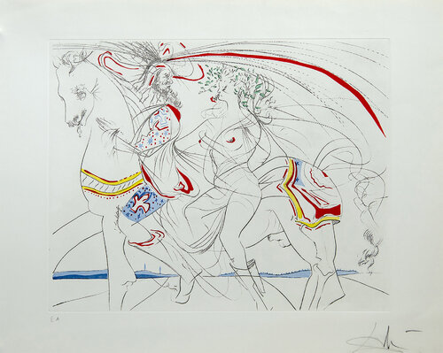 Diana de Poitiers par Salvador Dalí, Œuvre sur papier en vente sur Singulart