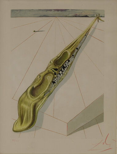 “Les blasphémateurs”,  From “The Divine Comedy of Dante ” series, Chant 14 de l'enfer. par Salvador Dalí, Peinture en vente sur Singulart