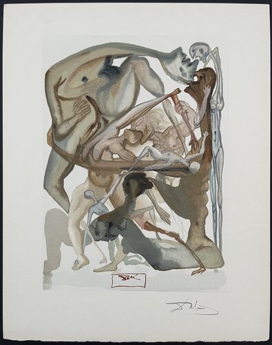 Divine Comedie inferno Canto 11-1 par Salvador Dalí, Édition en vente sur Singulart