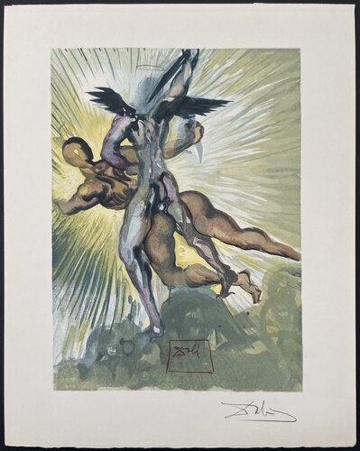 Divine Comedie Purgatory Canto 8 the guardian angels for the valley par Salvador Dalí, Édition en vente sur Singulart