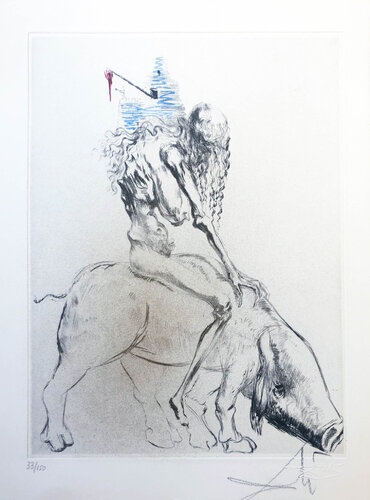 Woman with Pig par Salvador Dalí, Édition en vente sur Singulart
