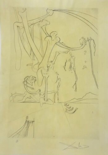 Le desert avec sa piste dòrfereries ambonnes et dòssementes par Salvador Dalí, Édition en vente sur Singulart