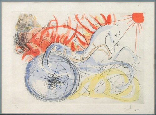 Elijah and the Chariot from our historical heritage portfolio par Salvador Dalí, Édition en vente sur Singulart