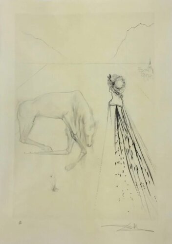 Alexandre le regarde avec des yeux courrouces et le chevel sàgenovilla par Salvador Dalí, Édition en vente sur Singulart