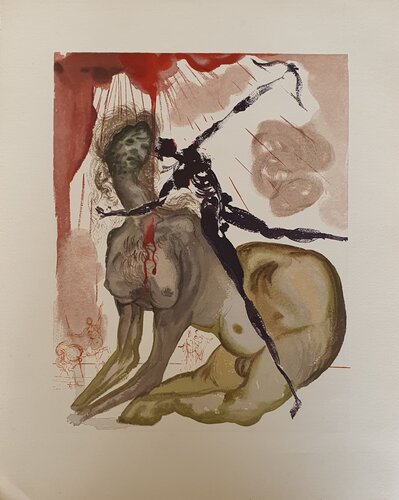 Hell 12 – The minotaur di Salvador Dalí, Stampa in vendita su Singulart