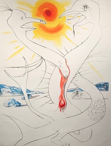 The Caduseus of Mars Nourished by The Ball of Fire of Jupiter par Salvador Dalí, Édition en vente sur Singulart