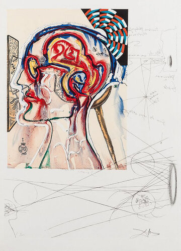 Spectacles with Holograms and Computers for Seeing Imagined Objects (Imagination & Objects of the Future Portfolio) par Salvador Dalí, Édition en vente sur Singulart