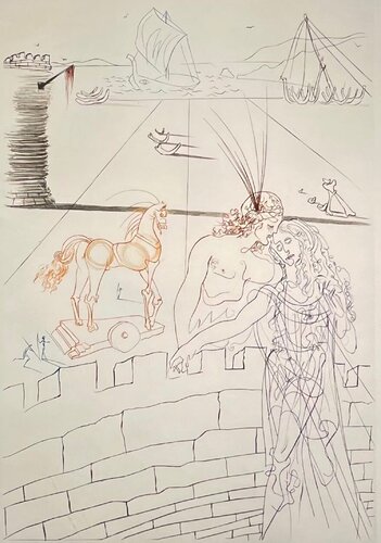 Paris and Helen of Troy by Salvador Dalí, Print for Sale on Singulart
