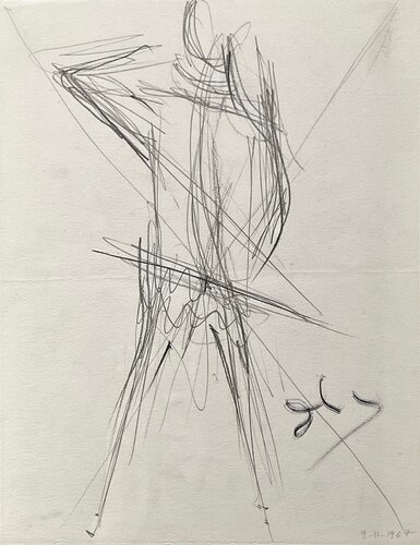 Violoncellist Front Side (Violoncelliste de Face) par Salvador Dalí, Œuvre sur papier en vente sur Singulart