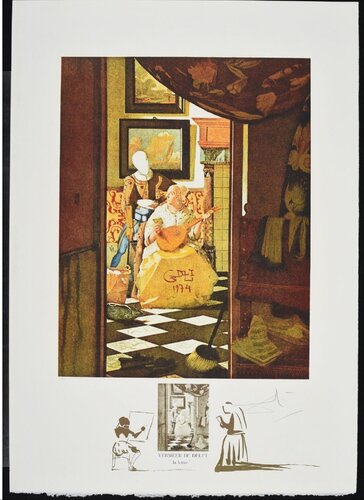 Vermeer (La Lettre) - from Changes in Great Masterpieces Suite par Salvador Dalí, Édition en vente sur Singulart
