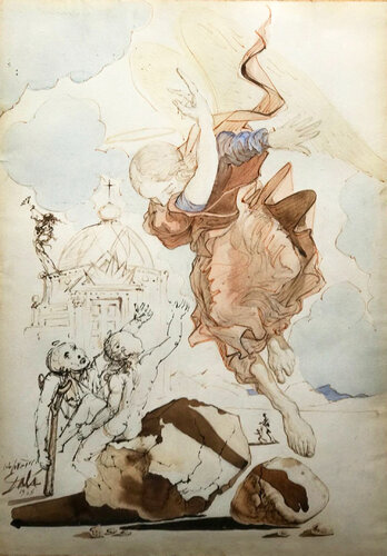 The Archangel Raphael (AKA The Angel of the Rock, The Angel of Redemption) par Salvador Dalí, Peinture en vente sur Singulart
