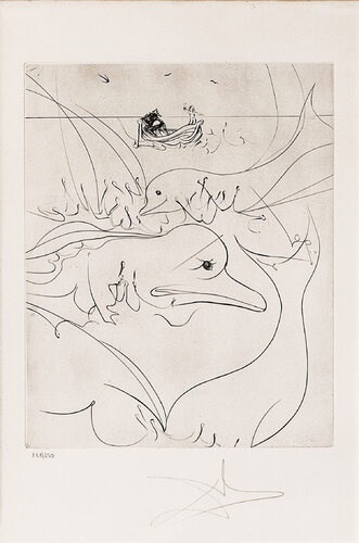 The Old Man and The Sea (Set of 6) par Salvador Dalí, Œuvre sur papier en vente sur Singulart