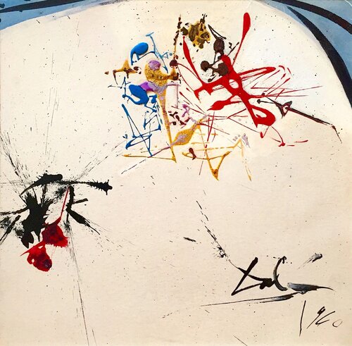 Corrida (Also Known as 'Abstraction') with Sketch of Bobo Rockefeller on Reverse par Salvador Dalí, Œuvre sur papier en vente sur Singulart