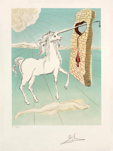 THE AGONY OF LOVE (THE UNICORN) par Salvador Dalí, Édition en vente sur Singulart
