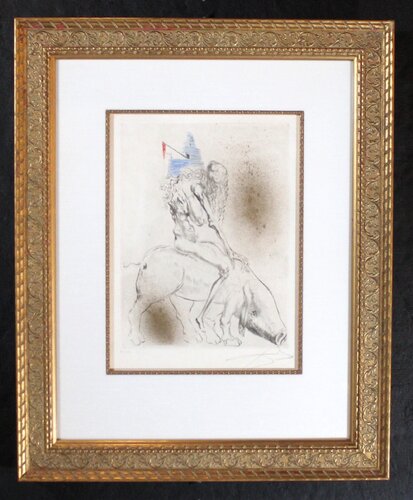 Femme Au Cochon van Salvador Dalí, Afdruk te koop op Singulart