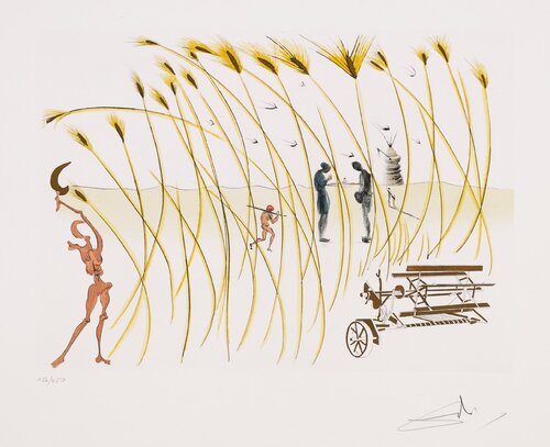 The Combine Harvester (Hommage à Leonardo da Vinci) di Salvador Dalí, Stampa in vendita su Singulart
