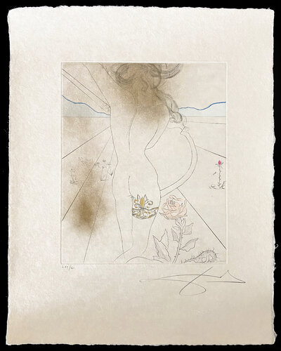 Nude with Garter (Nu à la Jarretière) di Salvador Dalí, Opera su carta in vendita su Singulart