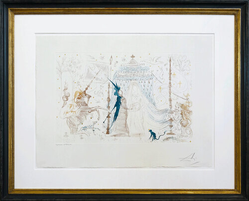 Die Dame mit dem Einhorn - La Dame à la licorne (Gala mon seul désir) di Salvador Dalí, Stampa in vendita su Singulart