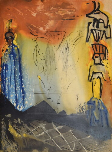 Salvador Dali “Nightmare of Moses” Lithograph, Signed Edition di Salvador Dalí, Stampa in vendita su Singulart