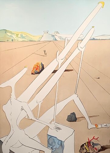 Martian Dali Equipped with a Double Holoelectronic Microscope par Salvador Dalí, Édition en vente sur Singulart