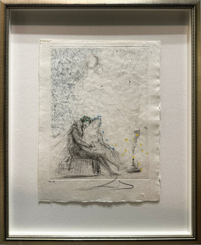 Les Amours De Cassandre by Ronsard: Couple with Candle van Salvador Dalí, Afdruk te koop op Singulart