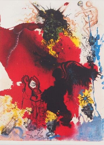 La Tentation dans le désert, Lithographie signée by Salvador Dalí, Print for Sale on Singulart