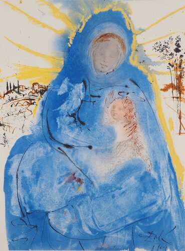 Biblia Sacra : La Vierge à l'enfant by Salvador Dalí, Print for Sale on Singulart