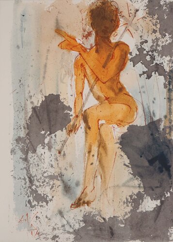 Elias sur le rocher, Lithographie signée de Salvador Dalí, Impresión a la venta en Singulart