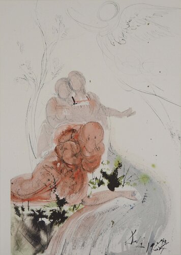 Le Miracle de Tobias, Lithographie signée di Salvador Dalí, Stampa in vendita su Singulart