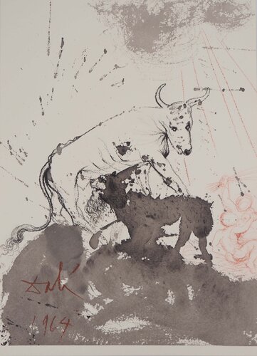 Le lion et le boeuf, Lithographie signée by Salvador Dalí, Print for Sale on Singulart