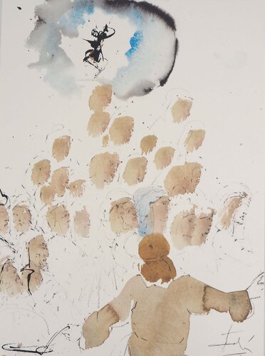 Biblia Sacra : Les Marchands du Temple van Salvador Dalí, Afdruk te koop op Singulart