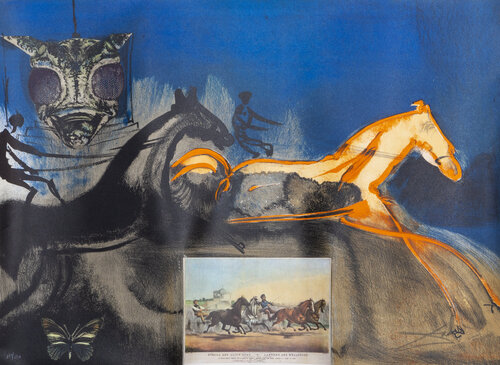 American Trotting Horses No. 2 di Salvador Dalí, Stampa in vendita su Singulart