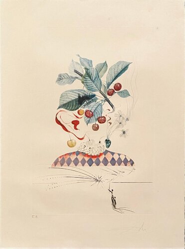 Flordali - Cerises Pierrot di Salvador Dalí, Stampa in vendita su Singulart