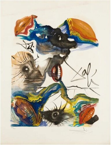Les Bouches – Papillons Surréalistes  by Salvador Dalí, Print for Sale on Singulart