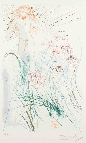 The Beloved Feeds Between the Lilies par Salvador Dalí, Édition en vente sur Singulart