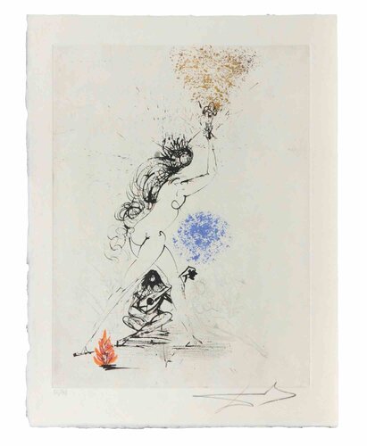 La Fille au Flambeau di Salvador Dalí, Stampa in vendita su Singulart