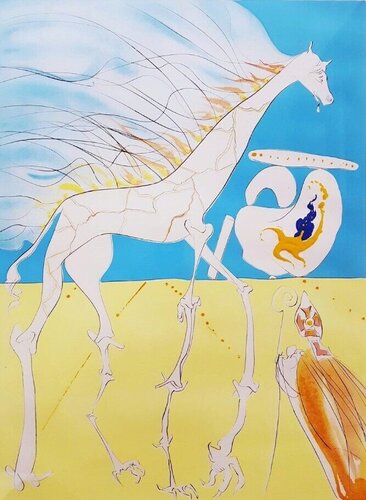Saturnian Giraffe - Conquest of Cosmos by Salvador Dalí, Painting for Sale on Singulart