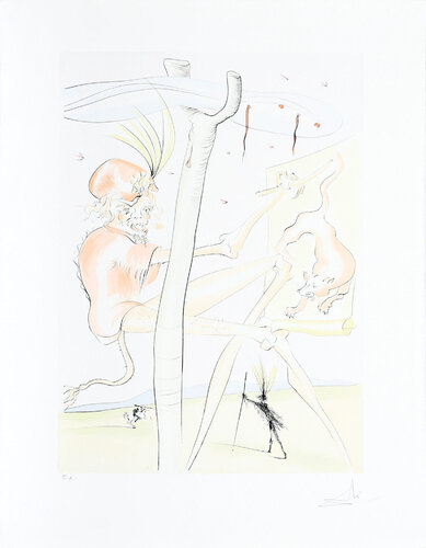 Le Singe et le Léopard. (The Monkey and the Leopard.) par Salvador Dalí, Édition en vente sur Singulart