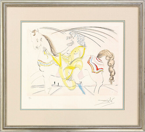 Diane de Poitiers (rare signed, hand colored etching) by Salvador Dalí, Print for Sale on Singulart