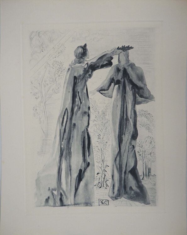 Les dernières paroles de Virgile, Gravure signée Salvador Dalí
