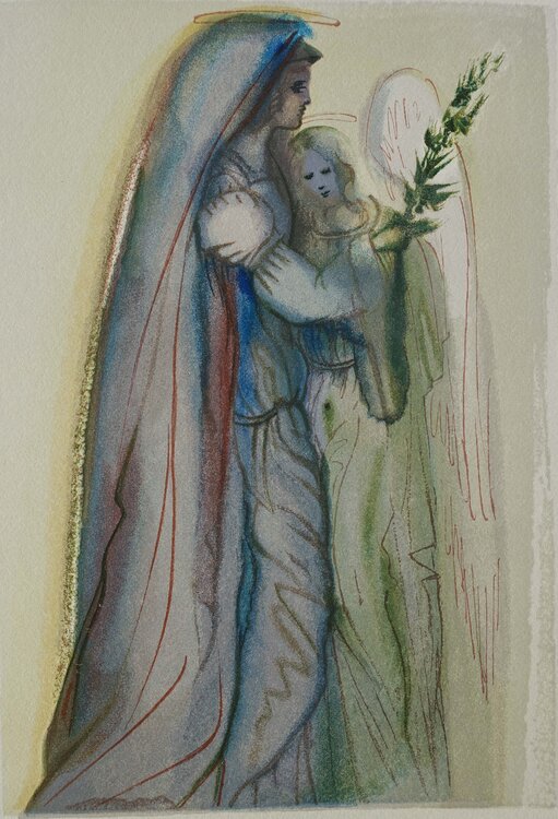 Divine Comédie, Paradis 32, Le réconfort des anges Salvador Dalí