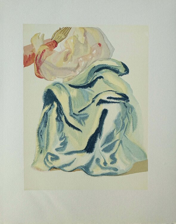 Prière à l'Empyrée, Bois gravé original Salvador Dalí