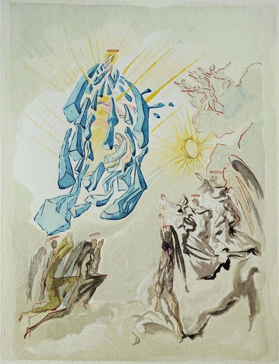 Divine Comédie, Paradis 26, Dante recouvre la vue Salvador Dalí