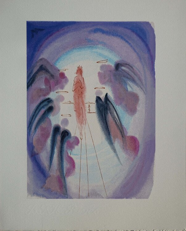 La joie des bienheureux, Bois gravé original Salvador Dalí