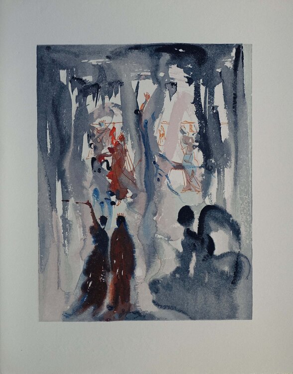Ainsi fut créé la Terre, Bois gravé original Salvador Dalí