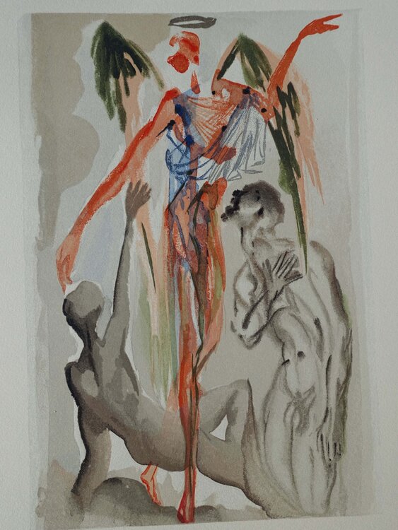 Divine Comédie, Purgatoire 32, La confession de Dante Salvador Dalí