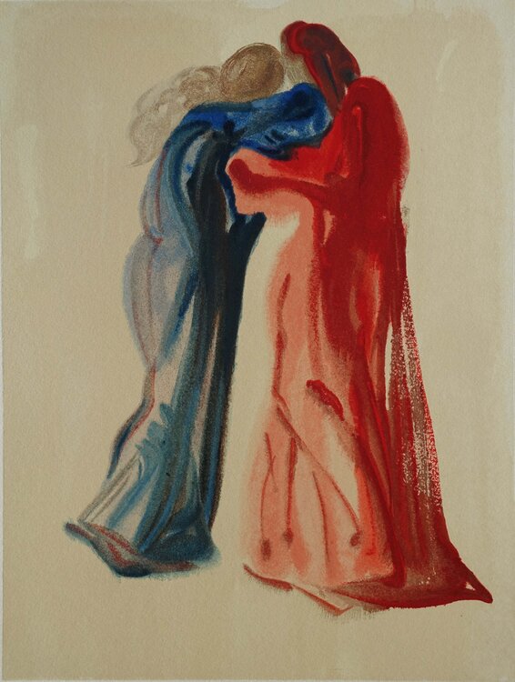 Divine Comédie, Purgatoire 29, Dante et Béatrice Salvador Dalí