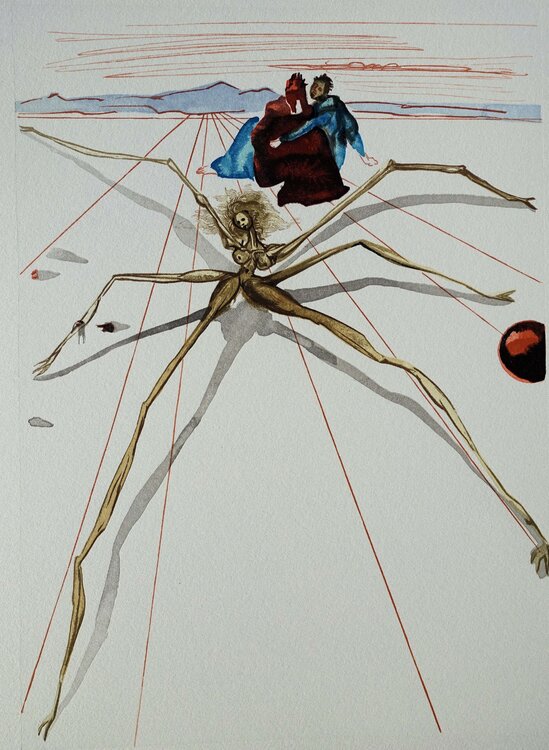 Divine Comédie, Purgatoire 17, Quittant la corniche de la colère Salvador Dalí